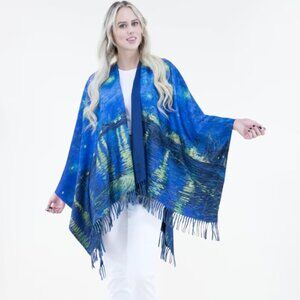 Van Gogh Collection Artistic Print Cape/Wrap (Brand New) - Ruana